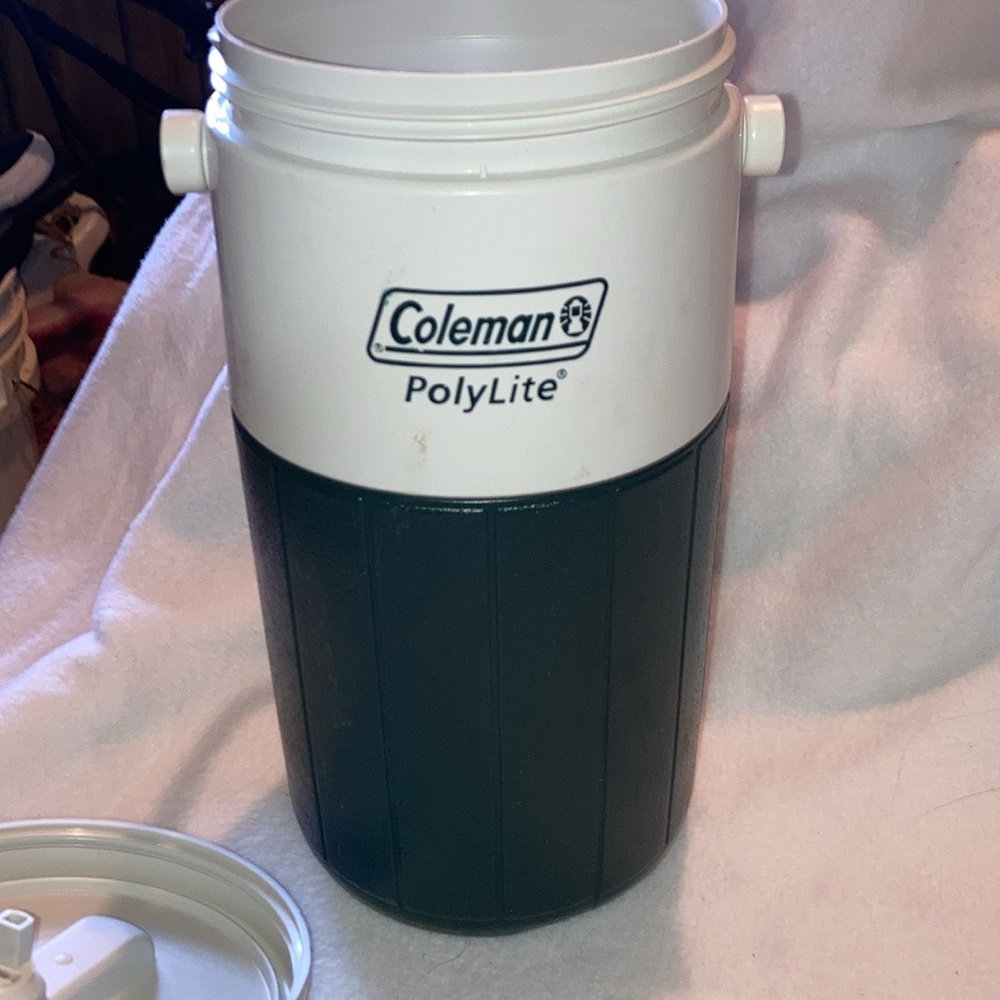 Coleman PolyLite Green and White Jug